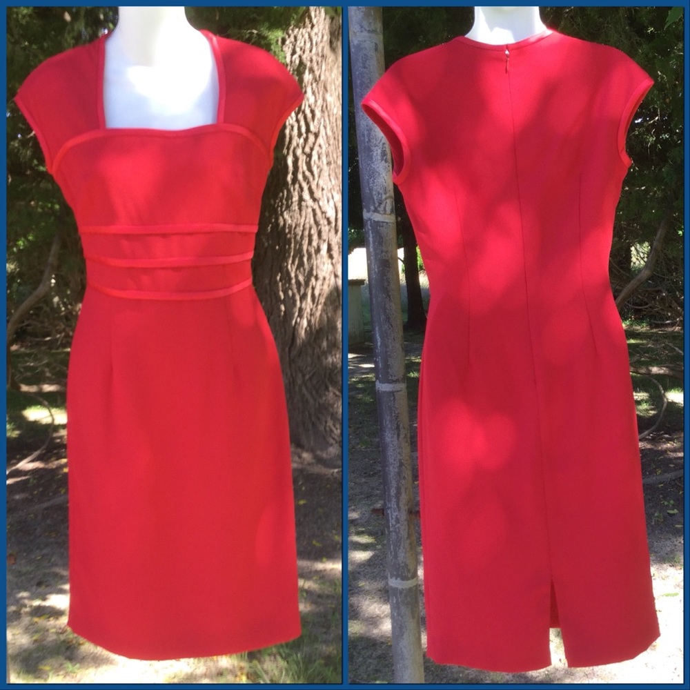 Vtg. Fitted Blood Red Dress